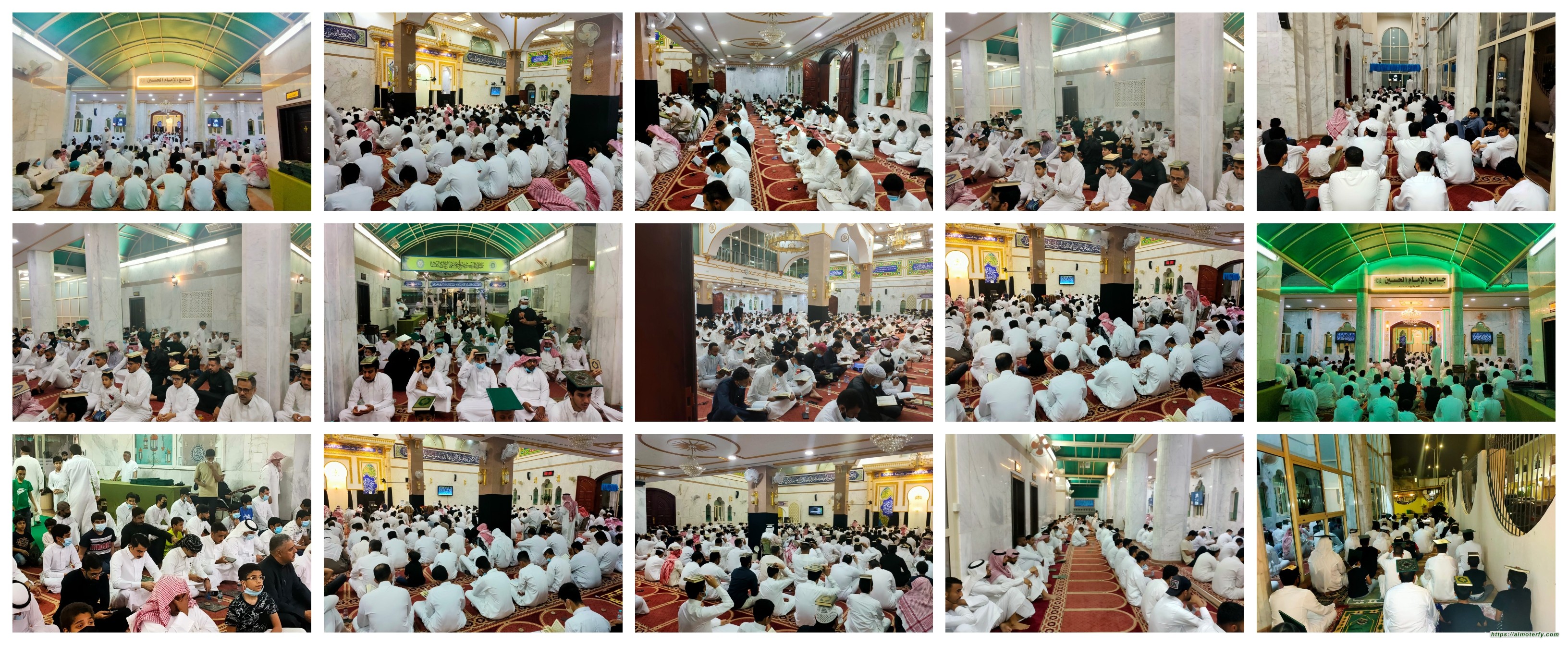 جموع المؤمنين يحيون ليالي القدر في جامع الامام الحسين بروحانية .