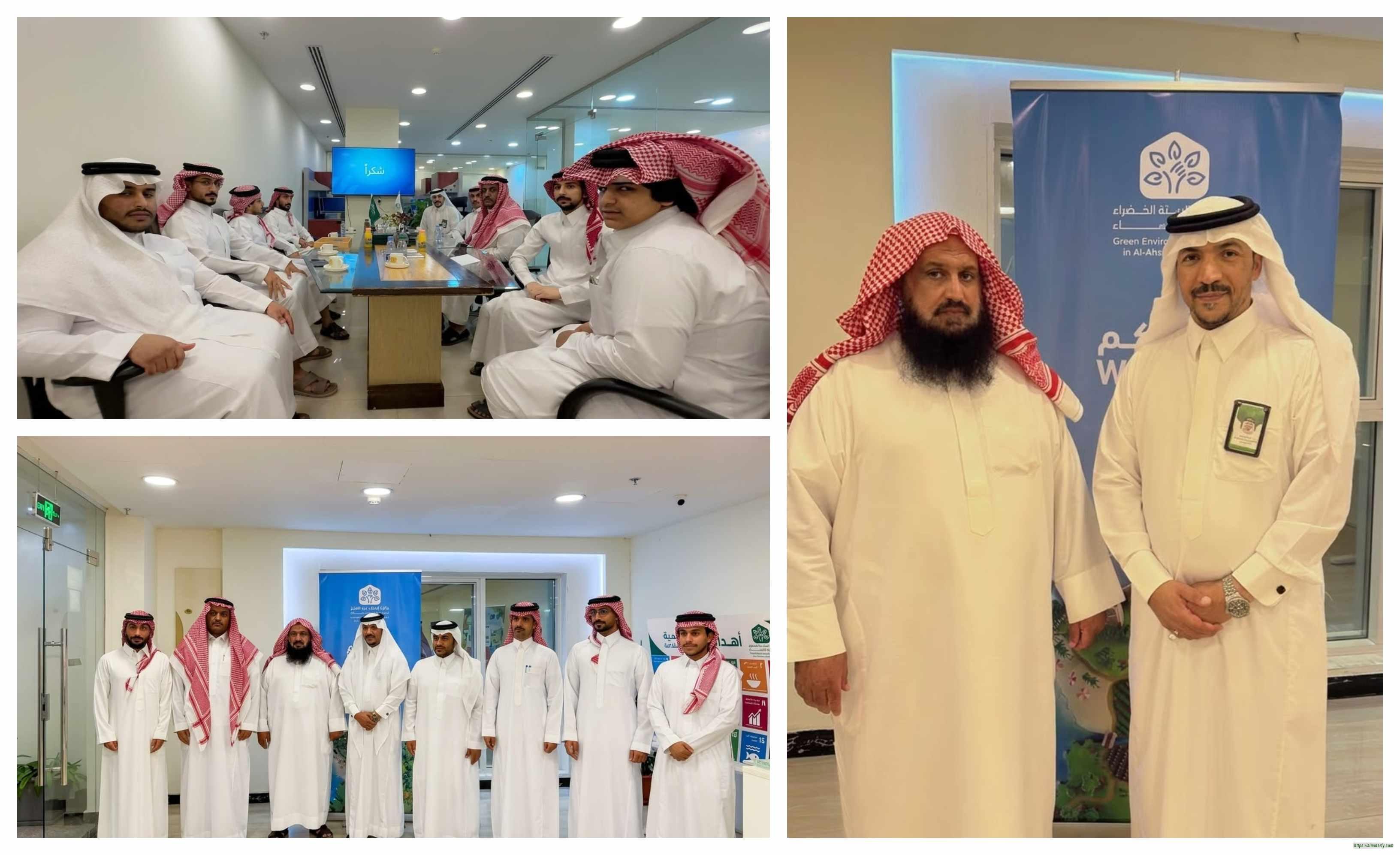 طلاب قانون البيئة بجامعة الملك فيصل يزورون جمعية البيئة الخضراء بالأحساء
