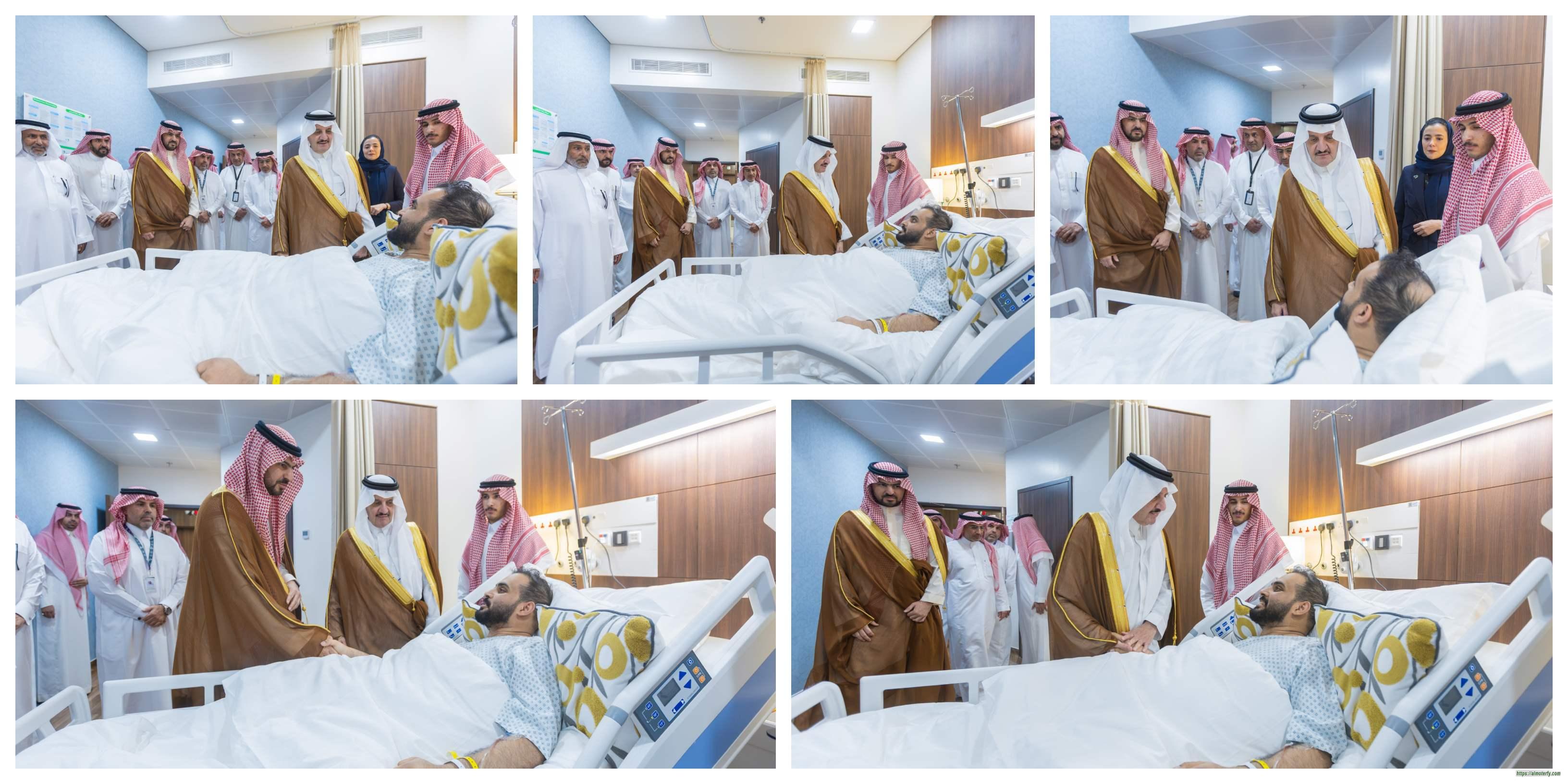 سمو أمير المنطقة الشرقية وسمو نائبه يزوران المصاب جراء العدوان الغاشم الذي استهدف مطار الملك فهد الدولي