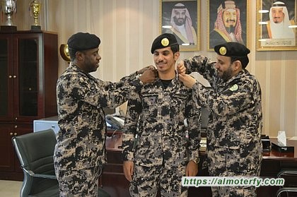 ترقية الملازم أول خالد الرشيدي قائد مركز امن المنشآت بالعثمانية