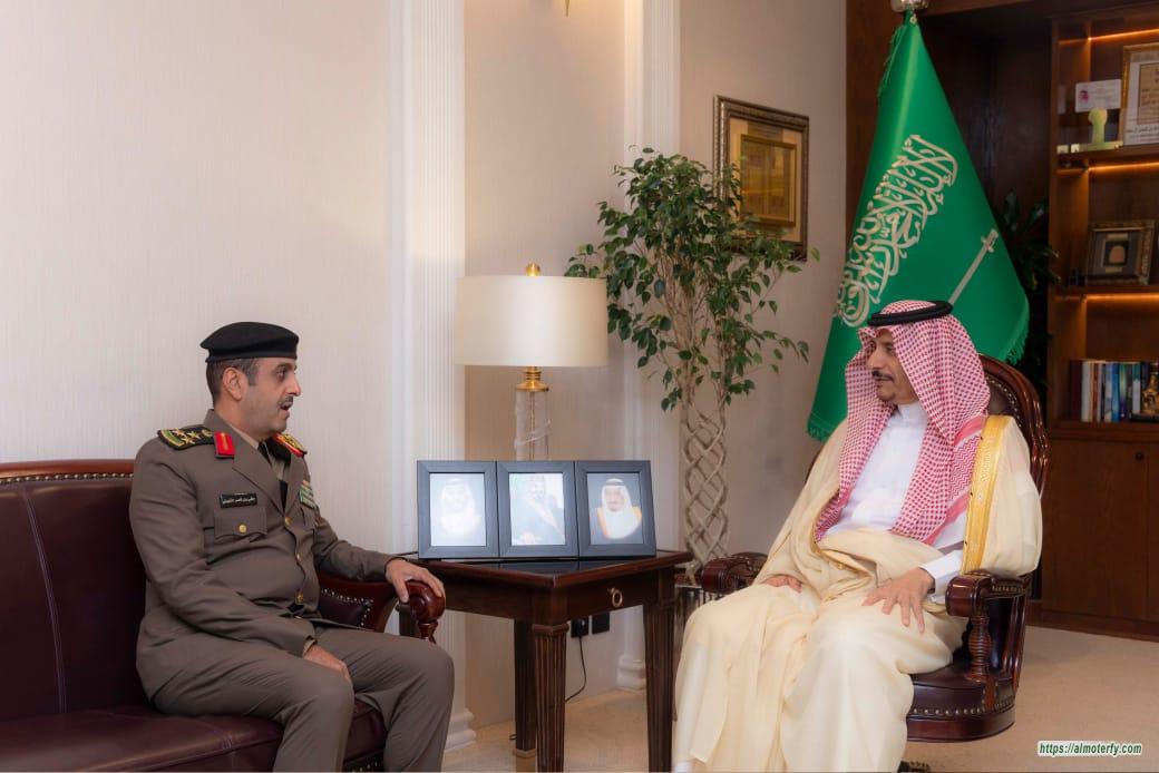 سمو محافظ حفرالباطن يستقبل يستقبل مدير الشرطة بالمحافظة بمناسبة تكليفه