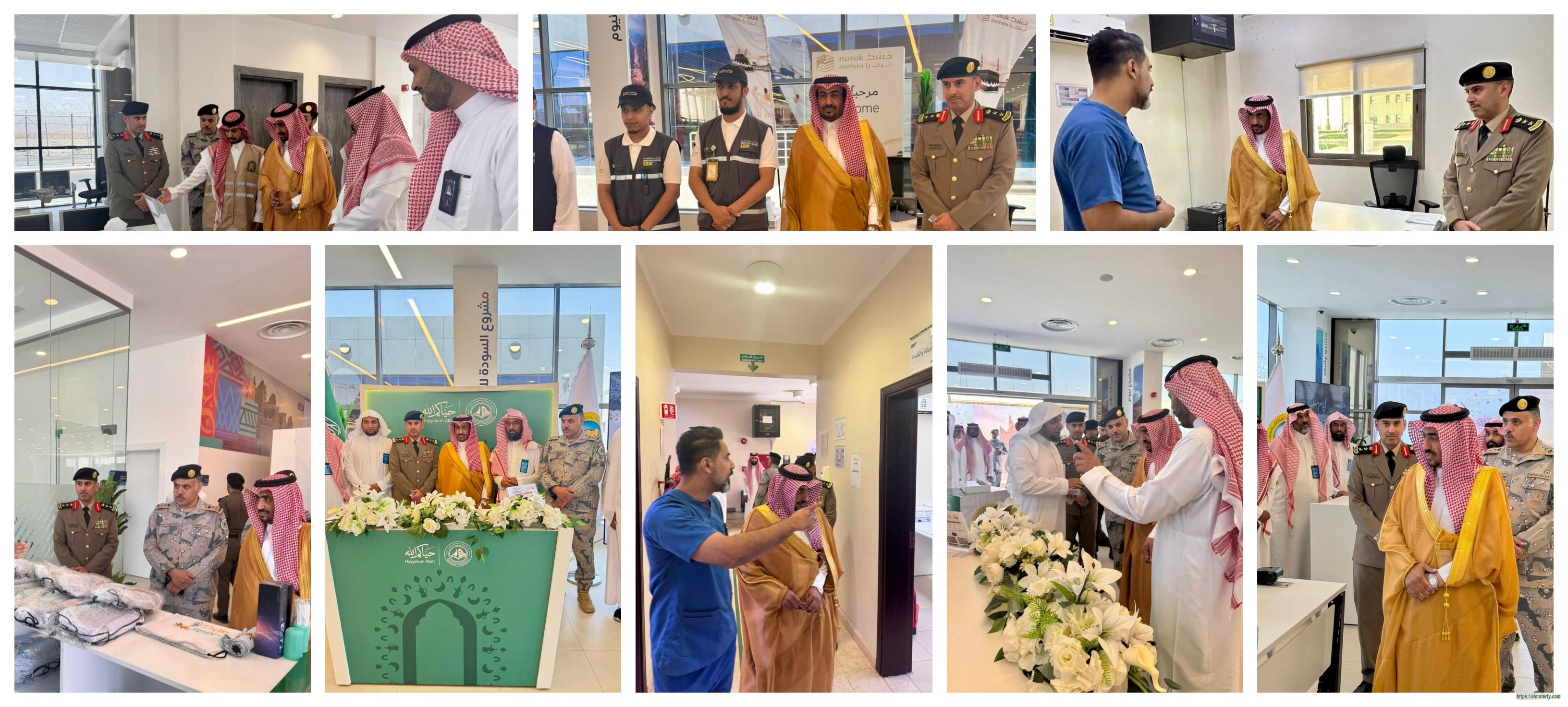 (محافظ العديد يتفقد جاهزية منفذ الربع الخالي لاستقبال ضيوف الرحمن القادمين لاداء مناسك الحج)