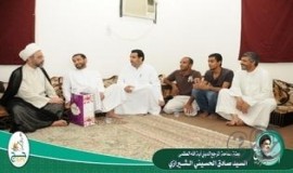 أساتذة الحوزات العلمية وحجاج الحملات يزورون  بعثة المرجع السيد الشيرازي