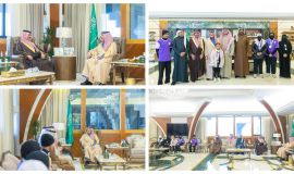 سمو أمير المنطقة الشرقية يستقبل رئيس مجلس إدارة نادي قرية العليا الرياضي ويثمن إنجازات لاعبي النادي